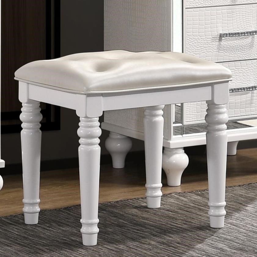 New Classic Valentino BA9698W092 Vanity Table Stool Knight Furniture
